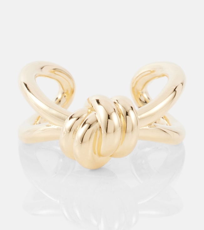 Knot gold-plated sterling silver ring | Bottega Veneta