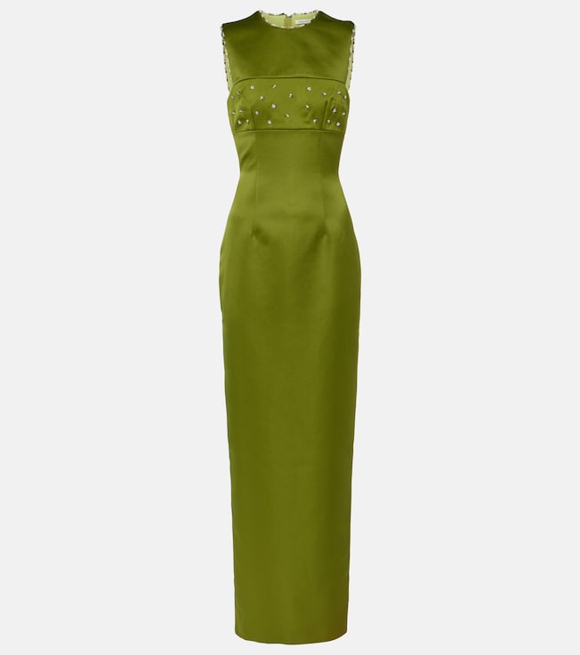 Amadine embellished satin gown | Emilia Wickstead