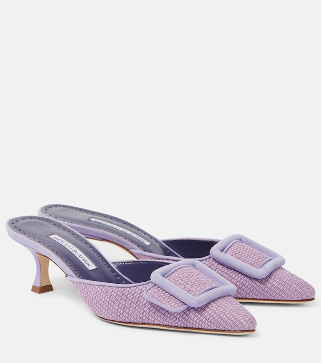 Maysale 50 raffia mules | Manolo Blahnik