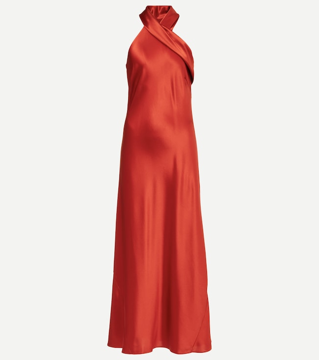 Pandora satin cocktail dress | Galvan