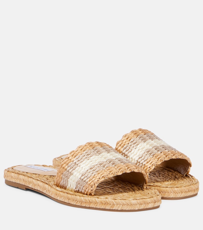 Playa raffia slides | Aquazzura