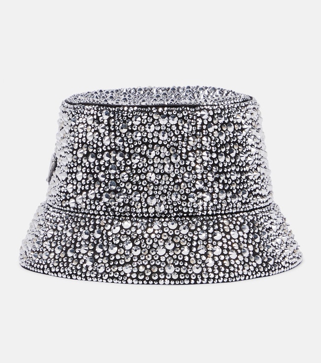 Crystal-embellished bucket hat | Prada