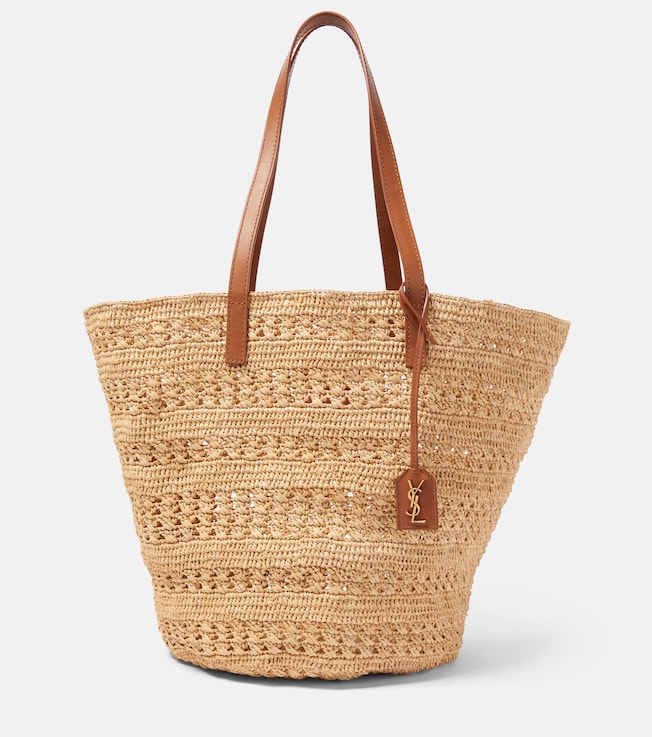 Panier Medium raffia basket bag | Saint Laurent