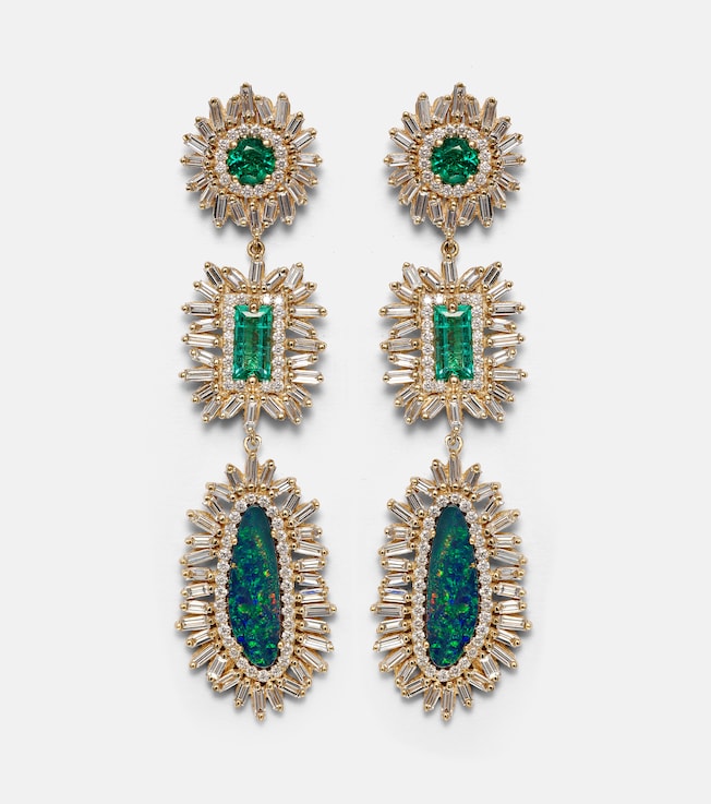 18kt gold earrings with gemstones | Suzanne Kalan