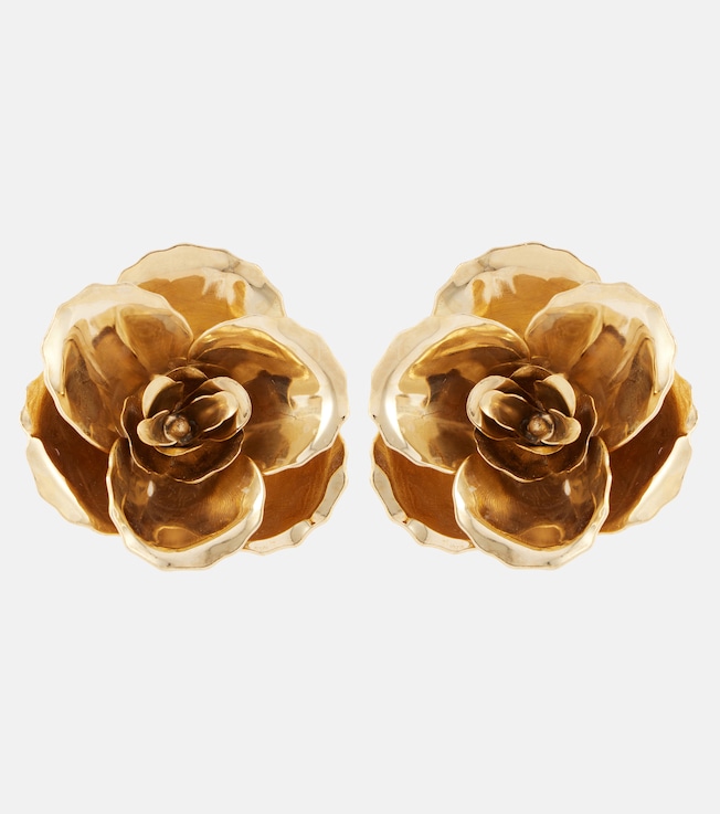 Gladiolus 18kt gold-plated earrings | Jennifer Behr