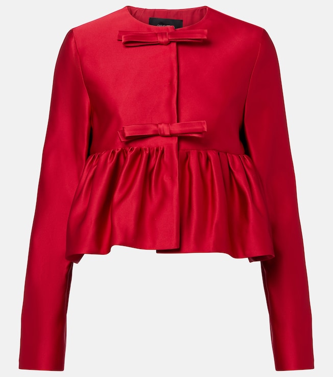 Bow-detail satin jacket | Giambattista Valli
