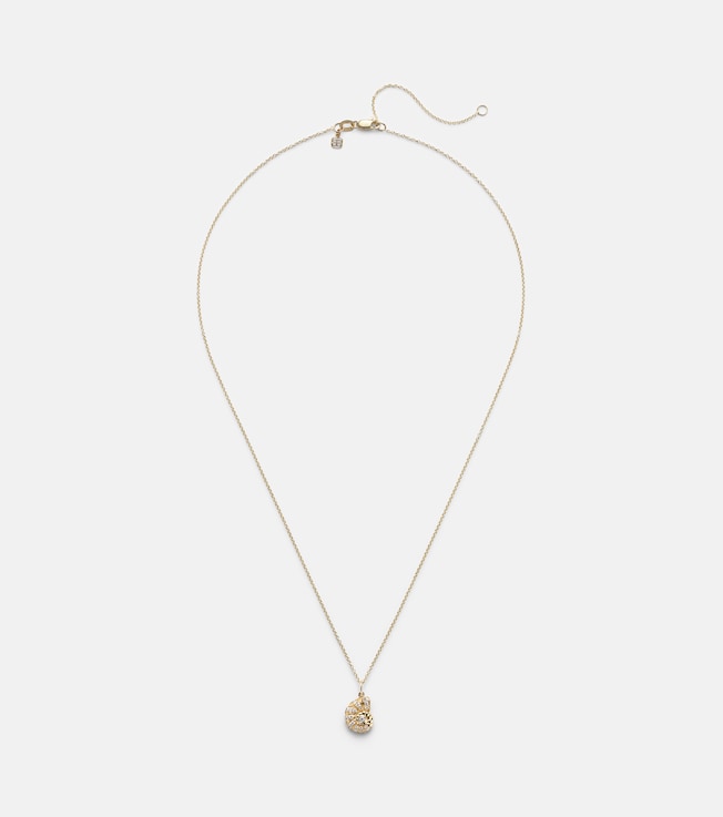 Nautilus Shell 14kt gold pendant necklace with diamonds | Sydney Evan
