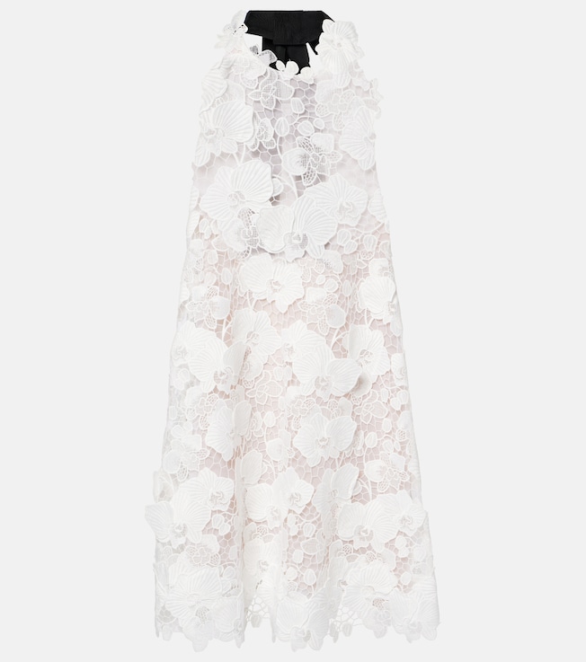 Floral guipure lace minidress | Oscar de la Renta