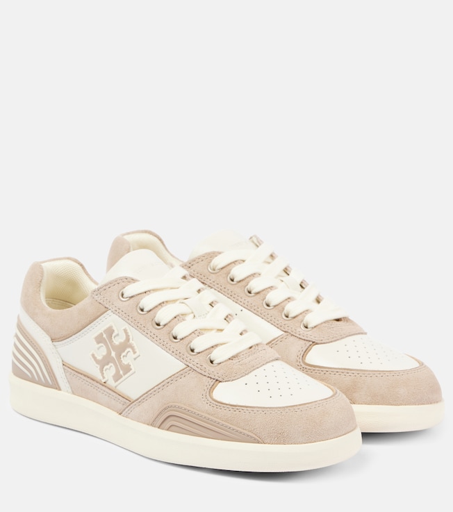 Clover Court suede and leather sneakers | Tory Burch