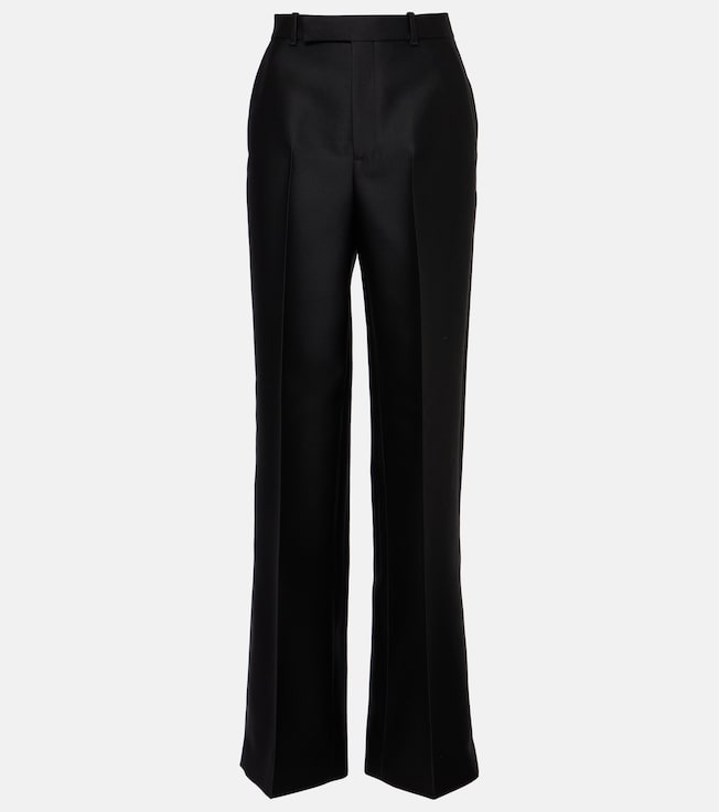 Wool and silk gabardine straight pants | Gucci