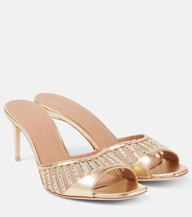 Bellatrix 70 metallic leather mules | Malone Souliers