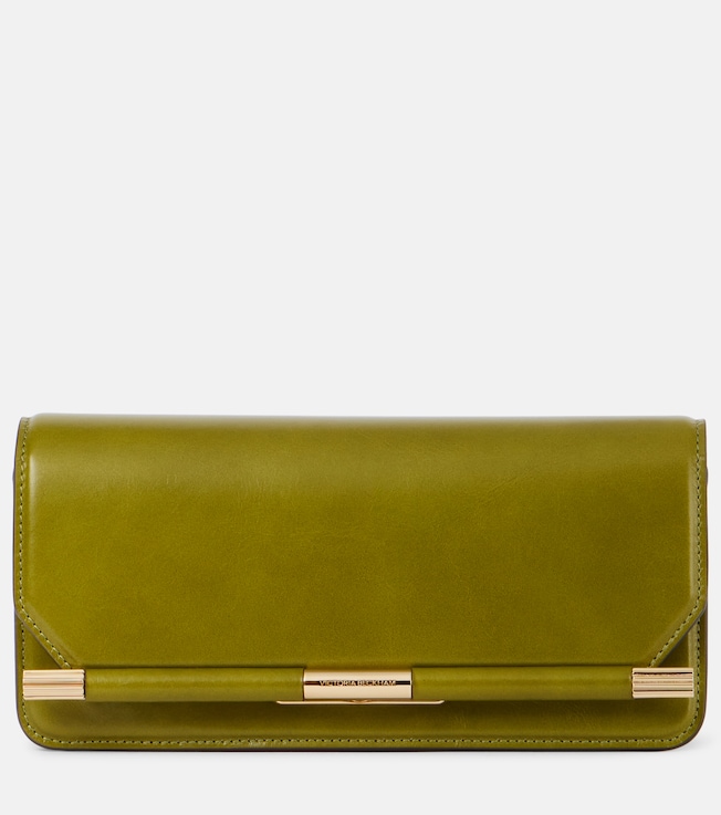 202 distressed leather clutch | Victoria Beckham