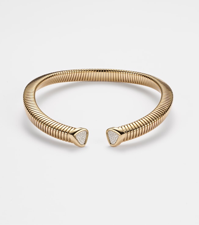Trisola 18kt gold necklace with diamonds | Marina B