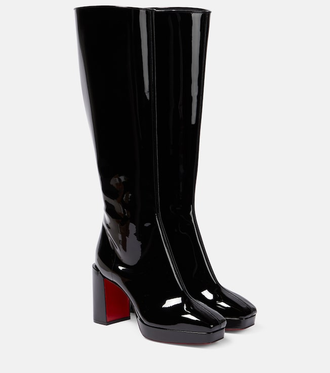 Alleo 90 patent leather knee-high boots | Christian Louboutin