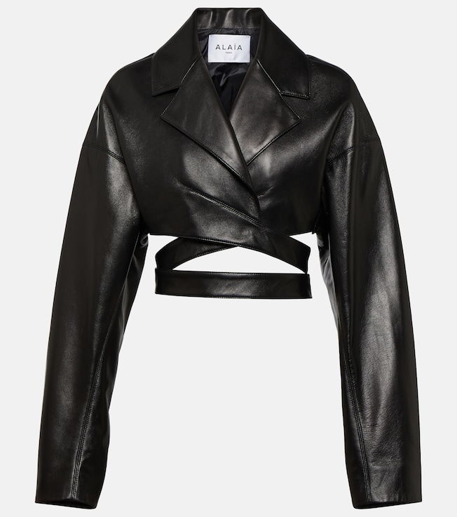Cropped leather jacket | Alaïa