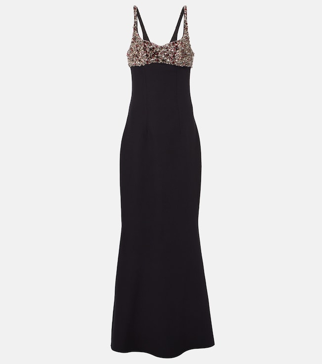 Crystal-embellished gown | Safiyaa