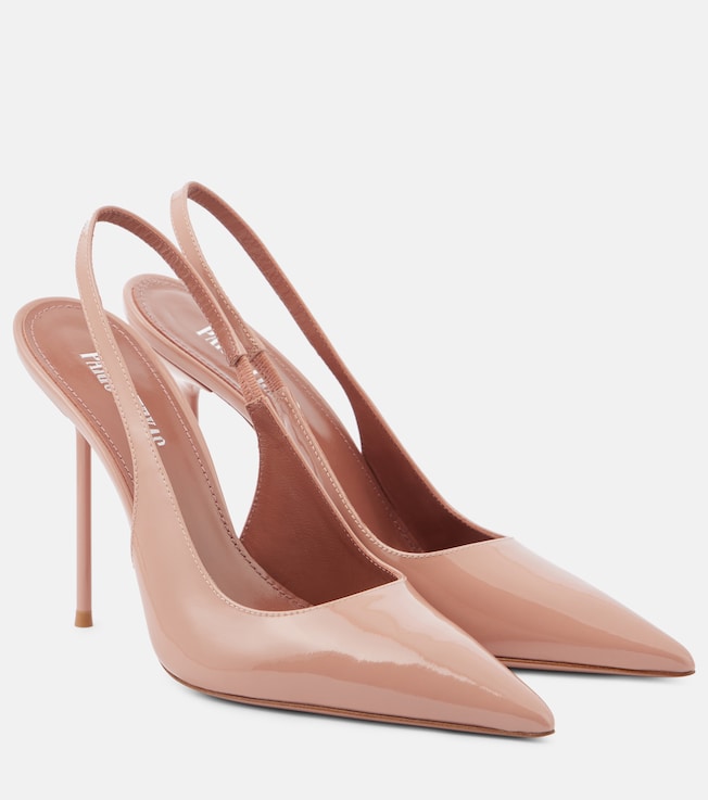 Lidia 105 patent leather slingback mule | Paris Texas