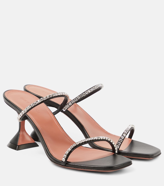Gilda 70 embellished leather mules | Amina Muaddi