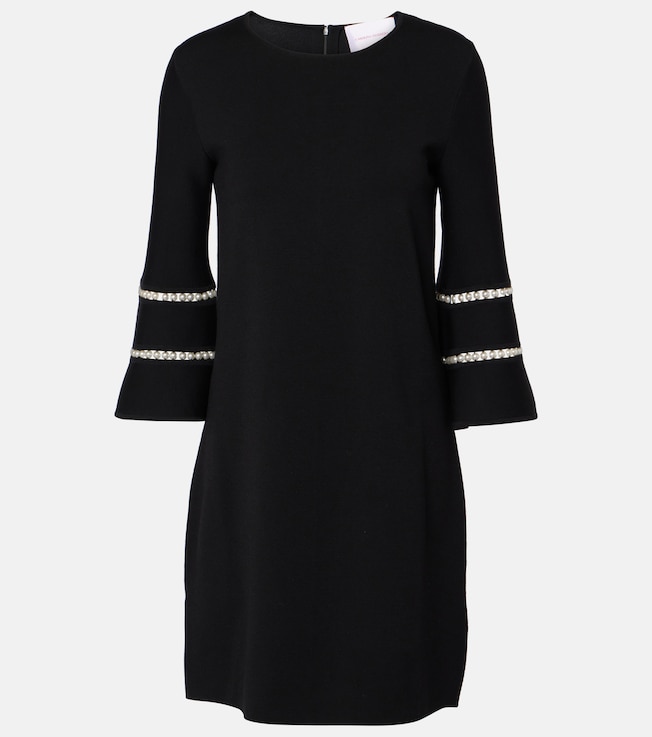 Embellished wool-blend minidress | Carolina Herrera