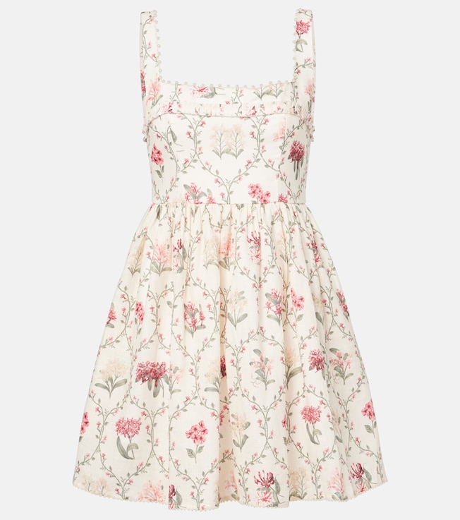 Barbara floral linen minidress | Agua by Agua Bendita