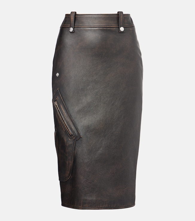 Leather pencil skirt | McQueen