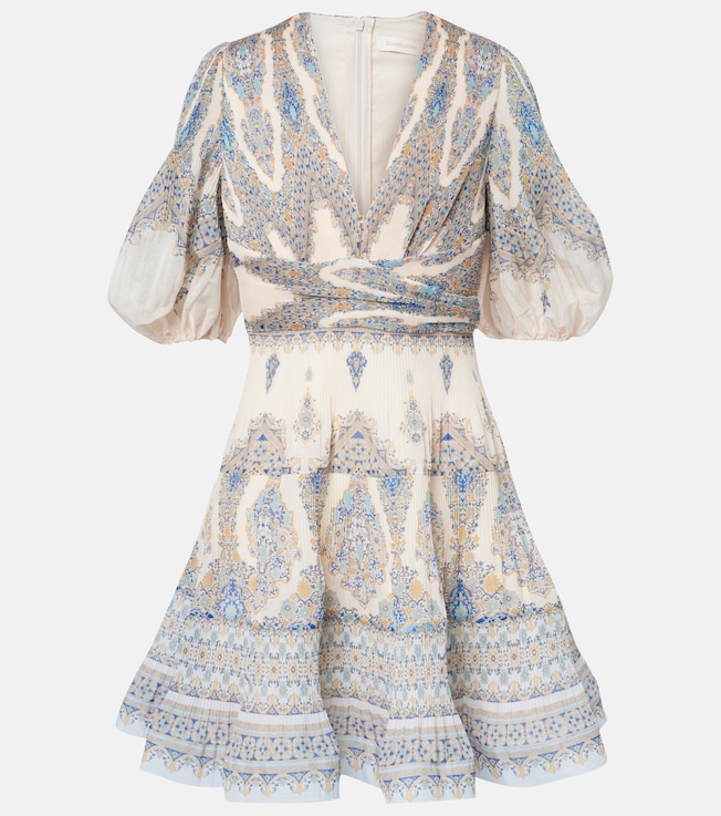 Paisley pleated minidress | Zimmermann