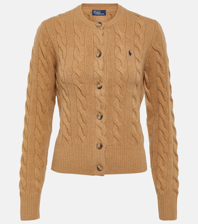 Cable-knit wool and cashmere cardigan | Polo Ralph Lauren