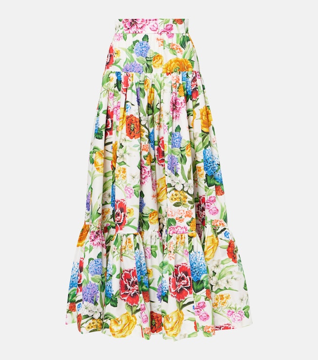 Floral cotton poplin maxi skirt | Dolce&Gabbana