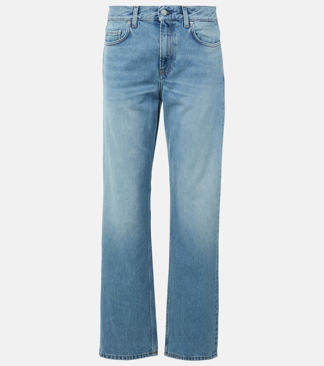 Faded low-rise straight jeans | Toteme