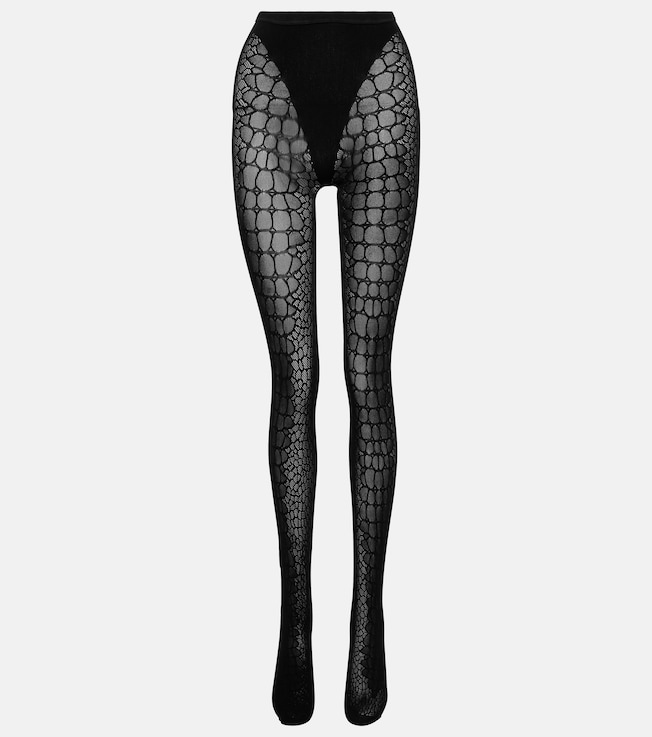 Croc-effect tights | Alaïa