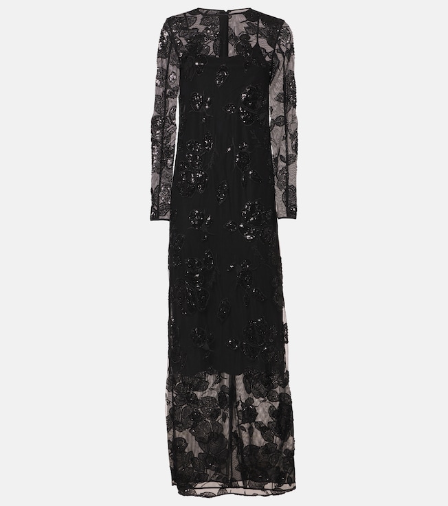 Embellished mesh maxi dress | Rotate