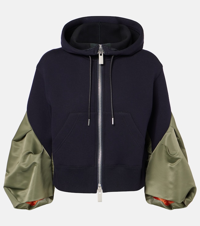 Jersey and twill hoodie | Sacai
