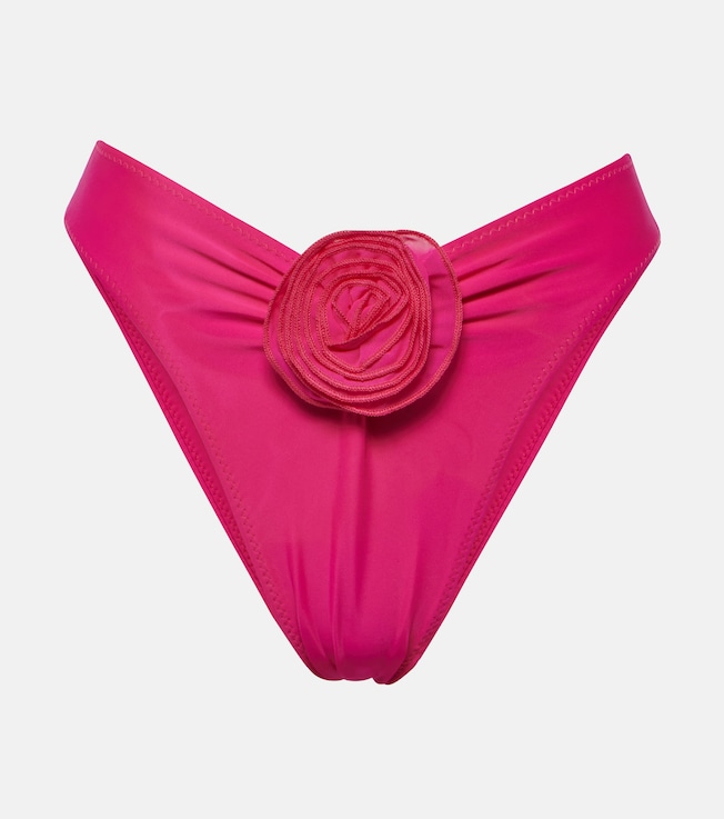 Rose floral-appliqué bikini bottoms | Same