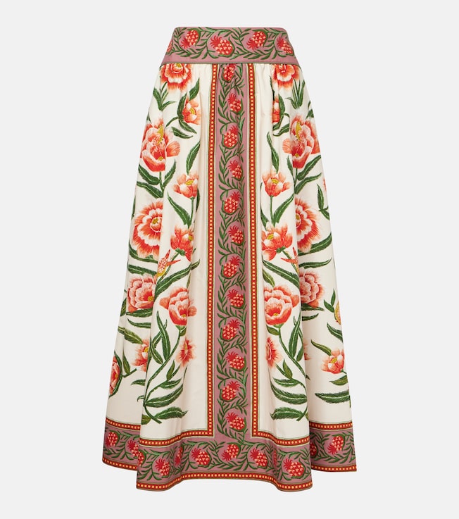 Printed cotton midi skirt | Farm Rio