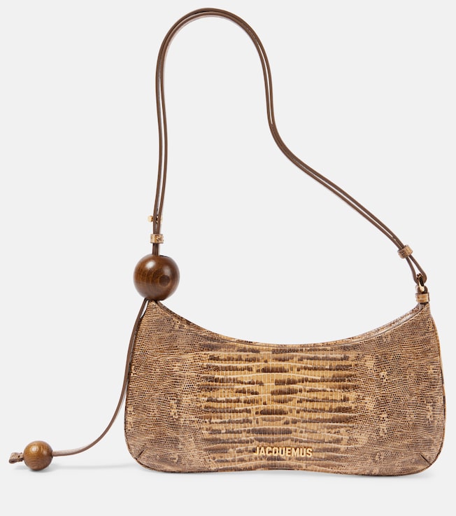 Bisou Perle croc-effect leather shoulder bag | Jacquemus