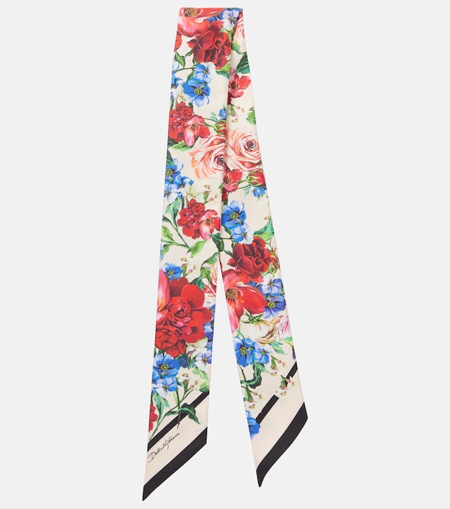 Floral silk twill scarf | Dolce&Gabbana