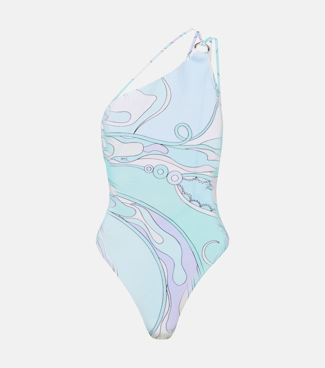 Orchidee one-shoulder swimsuit | Pucci