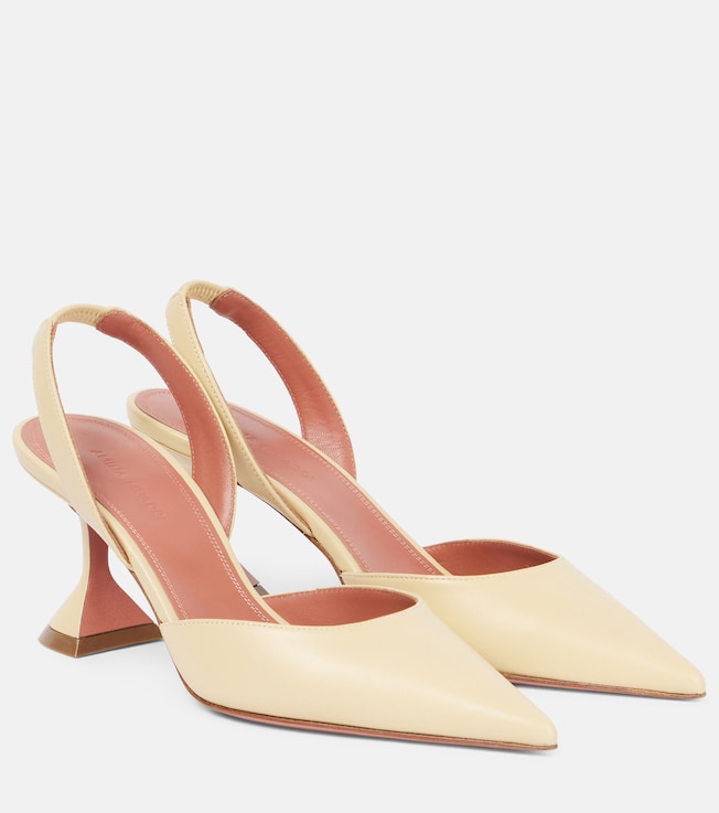 Holli 70 leather slingback pumps | Amina Muaddi