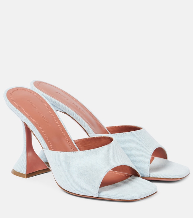 Lupita 95 denim mules | Amina Muaddi
