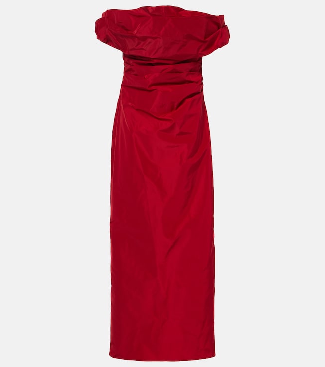 Andrea taffeta midi dress | Staud