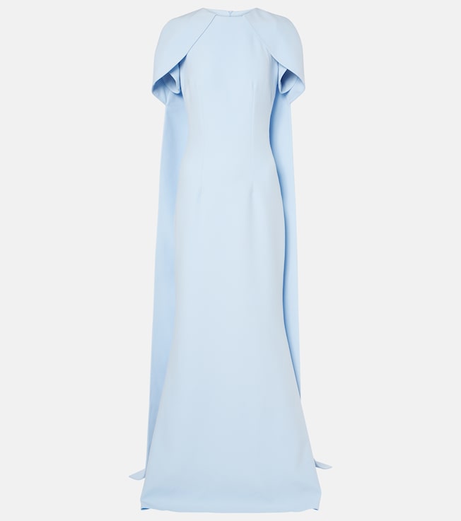 Ginko caped crêpe gown | Safiyaa