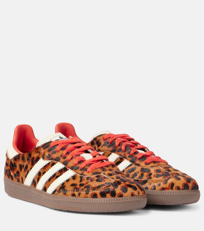 Samba OG leopard-print pony hair sneakers | Adidas