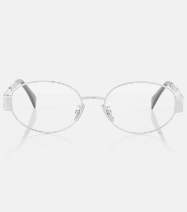 Metal Triomphe round glasses | Celine Eyewear