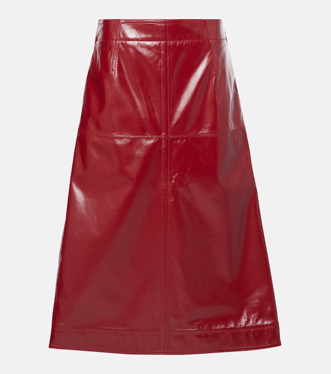 Leather midi skirt | Bottega Veneta