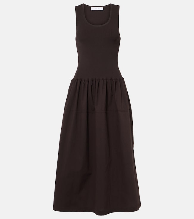 White Label Malia jersey and poplin midi dress | Proenza Schouler