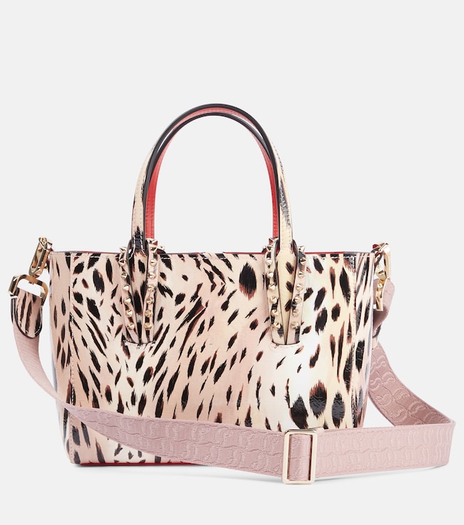 Cabata Mini leopard-print leather tote bag | Christian Louboutin