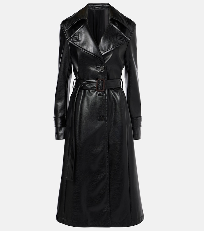 Faux leather trench coat | Acne Studios