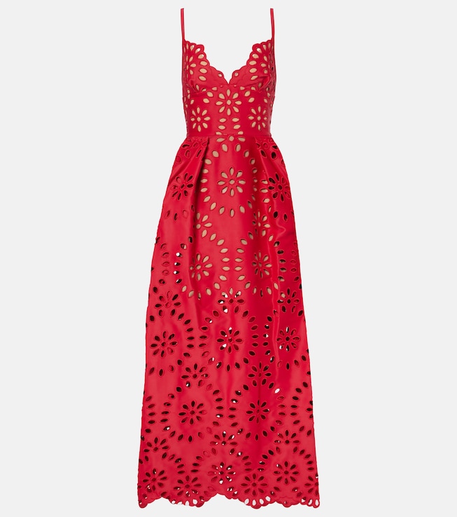 Floral embroidered satin gown | Elie Saab