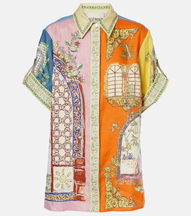 Monte printed linen shirt | Alémais