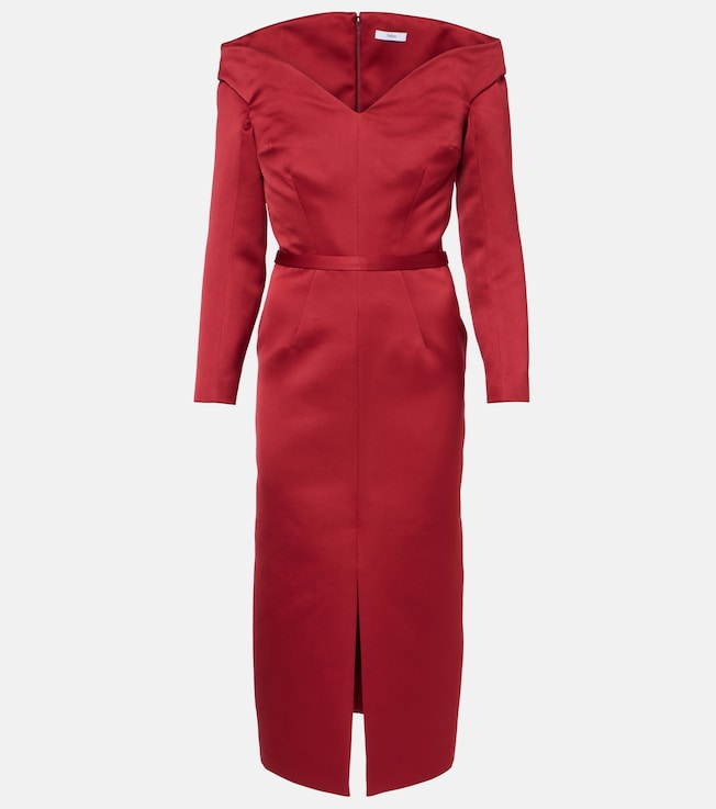 Asuman off-shoulder midi dress | Safiyaa